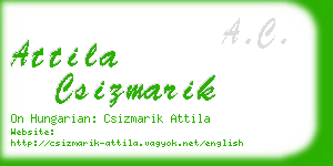 attila csizmarik business card